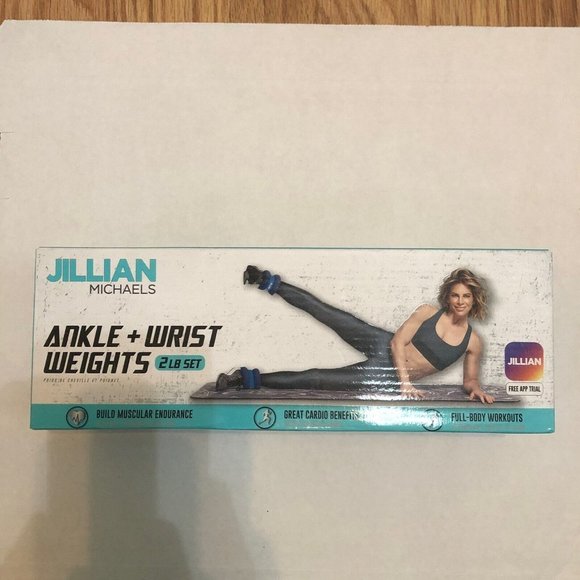 New Jillian Ankle or Wrist weights 1lb each 2# set Cardio workout Rehab fit Yoga - Picture 1 of 6
